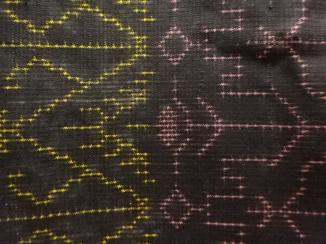 JAPANESE KIMONO / ANTIQUE KIMONO / SILK / DORO OSHIMA TSUMUGI / WOVEN SARASA